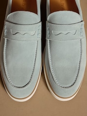 Russell & Bromley Light Blue Benny Loafers - Image 7 of 7
