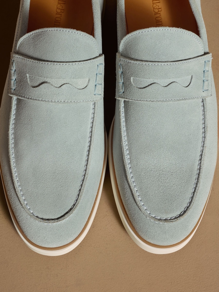 Russell & Bromley Light Blue Benny Loafers - Image 7 of 7 Russell & Bromley Light Blue Benny Loafers - Image 7 of 7