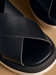 Russell & Bromley Black Blakelow Flatform Sandals - Image 4 of 7