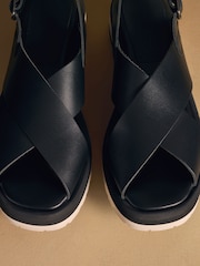 Russell & Bromley Black Blakelow Flatform Sandals - Image 7 of 7