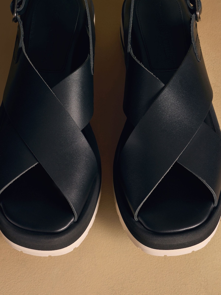 Russell & Bromley Black Blakelow Flatform Sandals - Image 7 of 7