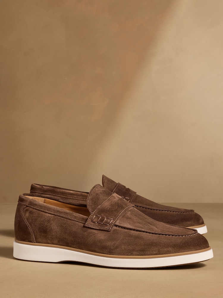 Russell & Bromley Brown Benny Loafers - Image 1 of 7 Russell & Bromley Brown Benny Loafers - Image 1 of 7