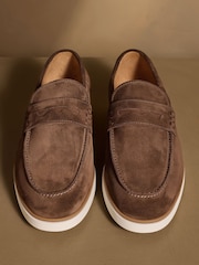 Russell & Bromley Brown Benny Loafers - Image 3 of 7