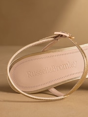 Russell & Bromley Gold Superstow Mid Strappy Heeled Sandals - Image 5 of 7