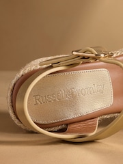 Russell & Bromley Gold Satley Espadrille Heeled Sandals - Image 5 of 7
