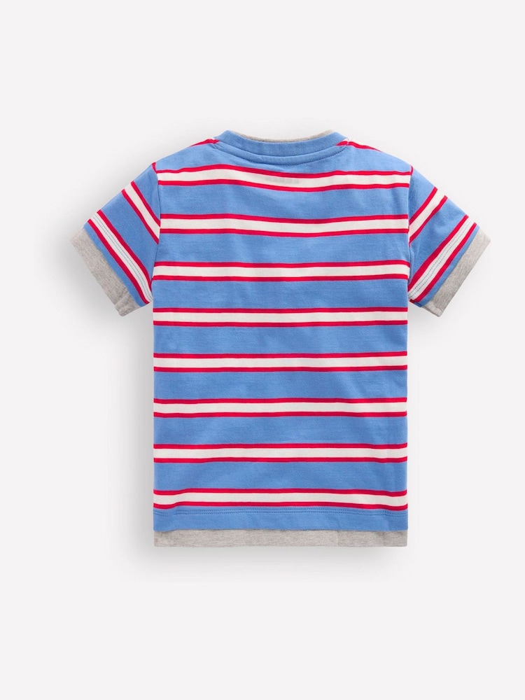 Boden Blue Double Layer T-Shirt - Image 2 of 3