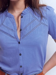 Boden Blue Bea Short Sleeve Shirt - Image 2 of 5