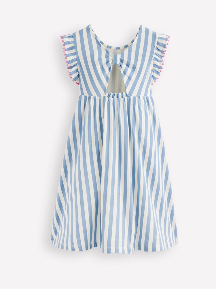 Boden Blue Bow Back Jersey Dress - Image 2 of 3