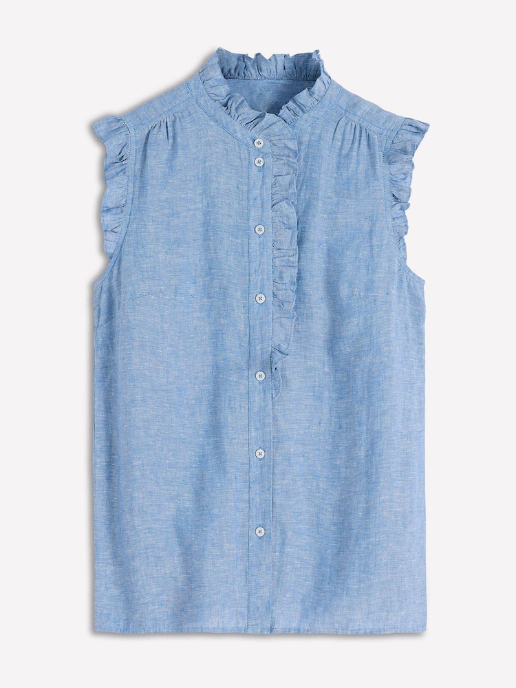 Boden Blue Isabel Sleeveless Linen Top - Image 6 of 6