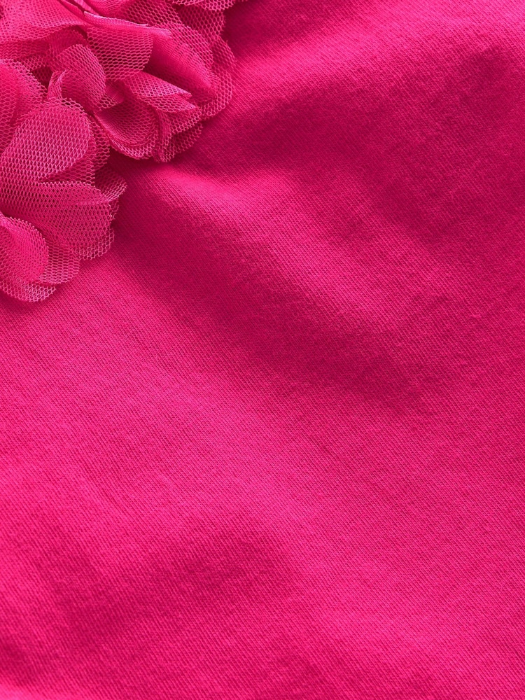 Boden Pink Flower Trim T-Shirt - Image 3 of 3 Boden Pink Flower Trim T-Shirt - Image 3 of 3