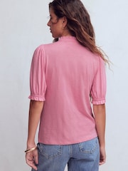 Boden Pink Eda Ruffle Front Shirt - Image 3 of 6