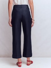 Boden Blue Bloomsbury Linen Trousers - Image 3 of 6