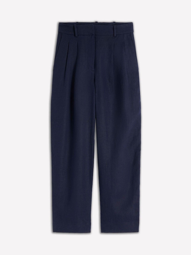 Boden Blue Bloomsbury Linen Trousers - Image 6 of 6