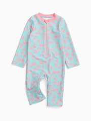 ブルー - KIDLY by MORI Front Zip Sunsafe Swimsuit - 画像 5 / 6