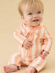 オレンジ - KIDLY by MORI Front Zip Sunsafe Swimsuit - 画像 1 / 3