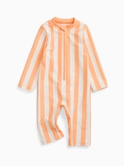 オレンジ - KIDLY by MORI Front Zip Sunsafe Swimsuit - 画像 2 / 3