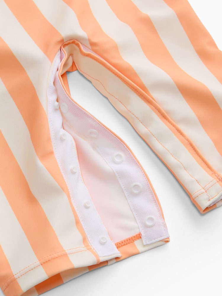 オレンジ - KIDLY by MORI Front Zip Sunsafe Swimsuit - 画像 3 / 3