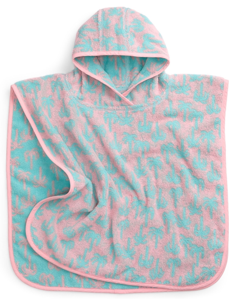 KIDLY by MORI Blue Soft Towelling Hooded Reversible Poncho - Image 5 of 5