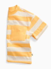 Κίτρινο - KIDLY by Mori Ριγέ απαλό βαμβακερό φαρδύ Κοντομάνικο μπλουζάκι - Εικόνα 6 από 6