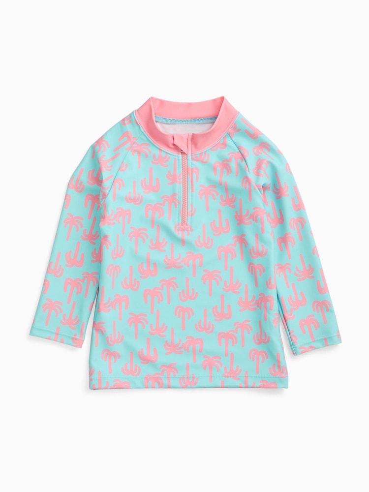 KIDLY by MORI Blue Sunsafe Zip Rash Vest - Image 2 of 2 KIDLY by MORI Blue Sunsafe Zip Rash Vest - Image 2 of 2