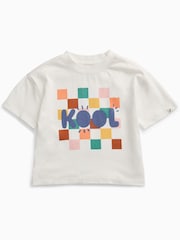 KIDLY by MORI Cream Kool Oversized Soft Cotton Cream T-Shirt - Image 3 of 4