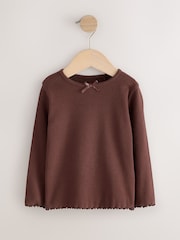 Rouge/marron/bleu marine - Hauts côtelés à manches longues 5 Pack (3mois-7ans) - Image 6 de 9