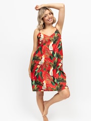 Cyberjammies Red Bird Print Strappy Short Nightdress - Image 2 of 4