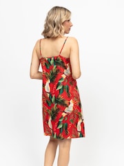 Cyberjammies Red Bird Print Strappy Short Nightdress - Image 3 of 4