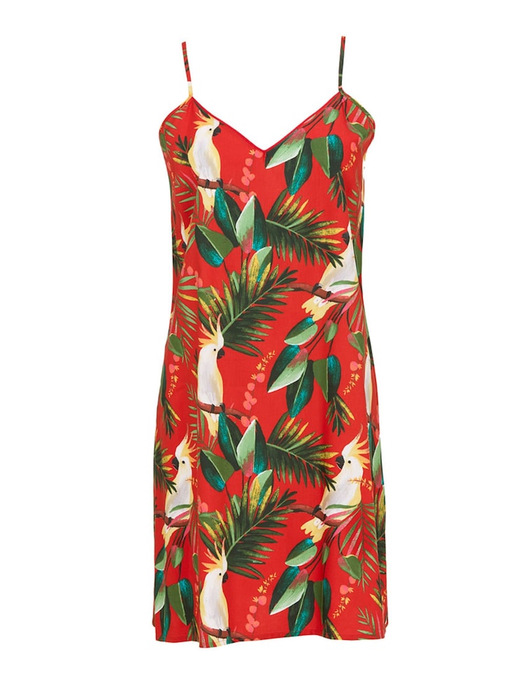 Cyberjammies Red Bird Print Strappy Short Nightdress - Image 4 of 4 Cyberjammies Red Bird Print Strappy Short Nightdress - Image 4 of 4