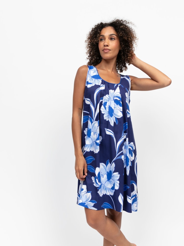 Cyberjammies Blue Floral Print Bus Short Nightdress - Image 2 of 4