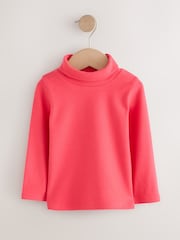 Navy/ Grey/ Purple Long Sleeve Roll Neck Top 3 Pack (3mths-7yrs) - Image 2 of 7