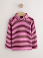 Navy/ Grey/ Purple Long Sleeve Roll Neck Top 3 Pack (3mths-7yrs) - Image 5 of 7
