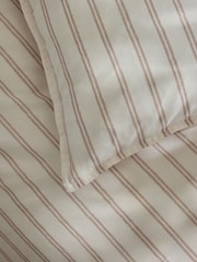 Laura Ashley Plaster Pink Henley Stripe 100% Cotton Pillowcases - Image 3 of 4