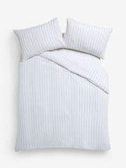 Laura Ashley Chalk Blue Henley Stripe 100% Cotton Duvet Cover and Pillowcase Set - Image 5 of 5