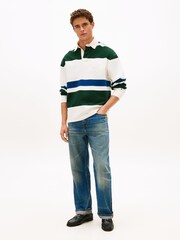 Tommy Hilfiger Cream Striped Rugby Shirt - Image 2 of 5
