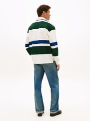 Tommy Hilfiger Cream Striped Rugby Shirt - Image 3 of 5