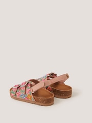 Monsoon Brown Floral Beaded Buckle Strap Sandals - Image 3 of 3