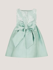 Monsoon Green Baby Juno Lace Satin Dress - Image 2 of 3