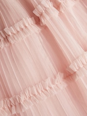 Monsoon Pink Ruffled Pleated Top & Skirt Set - Image 3 of 3