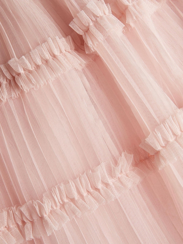 Monsoon Pink Ruffled Pleated Top & Skirt Set - Image 3 of 3 Monsoon Pink Ruffled Pleated Top & Skirt Set - Image 3 of 3