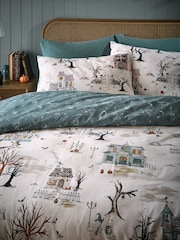Furn White Ghost Town Reversible Duvet Cover and Pillowcase Set - Image 3 of 4
