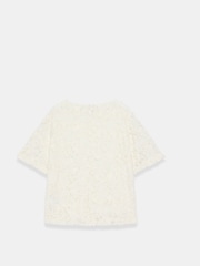 Mint Velvet Cream Lace Oversized Top - Image 8 of 8