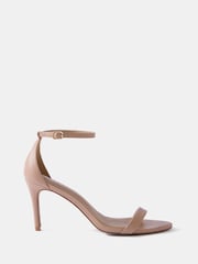 Mint Velvet Pink Skye Leather Strappy High Heels - Image 1 of 3