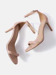 Mint Velvet Pink Skye Leather Strappy High Heels - Image 3 of 3