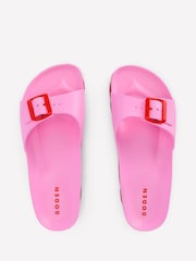 Boden Pink Lyla Single Buckle Sliders - Image 4 of 5