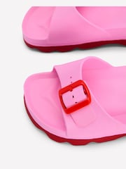 Boden Pink Lyla Single Buckle Sliders - Image 5 of 5