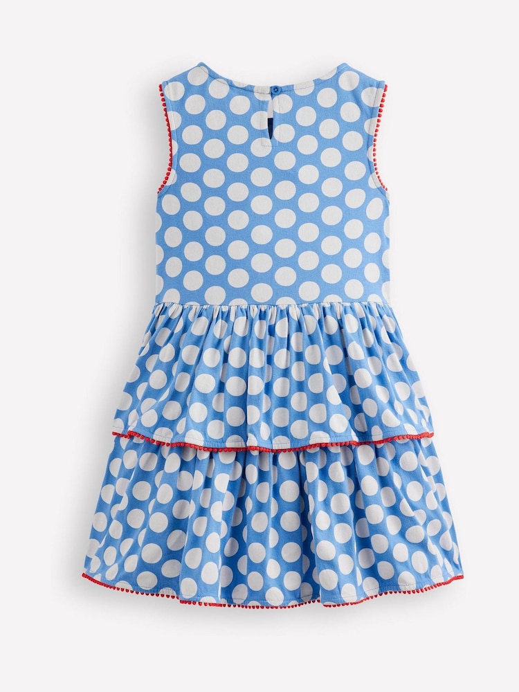 Boden Blue Tiered Jersey Sun Dress - Image 2 of 3