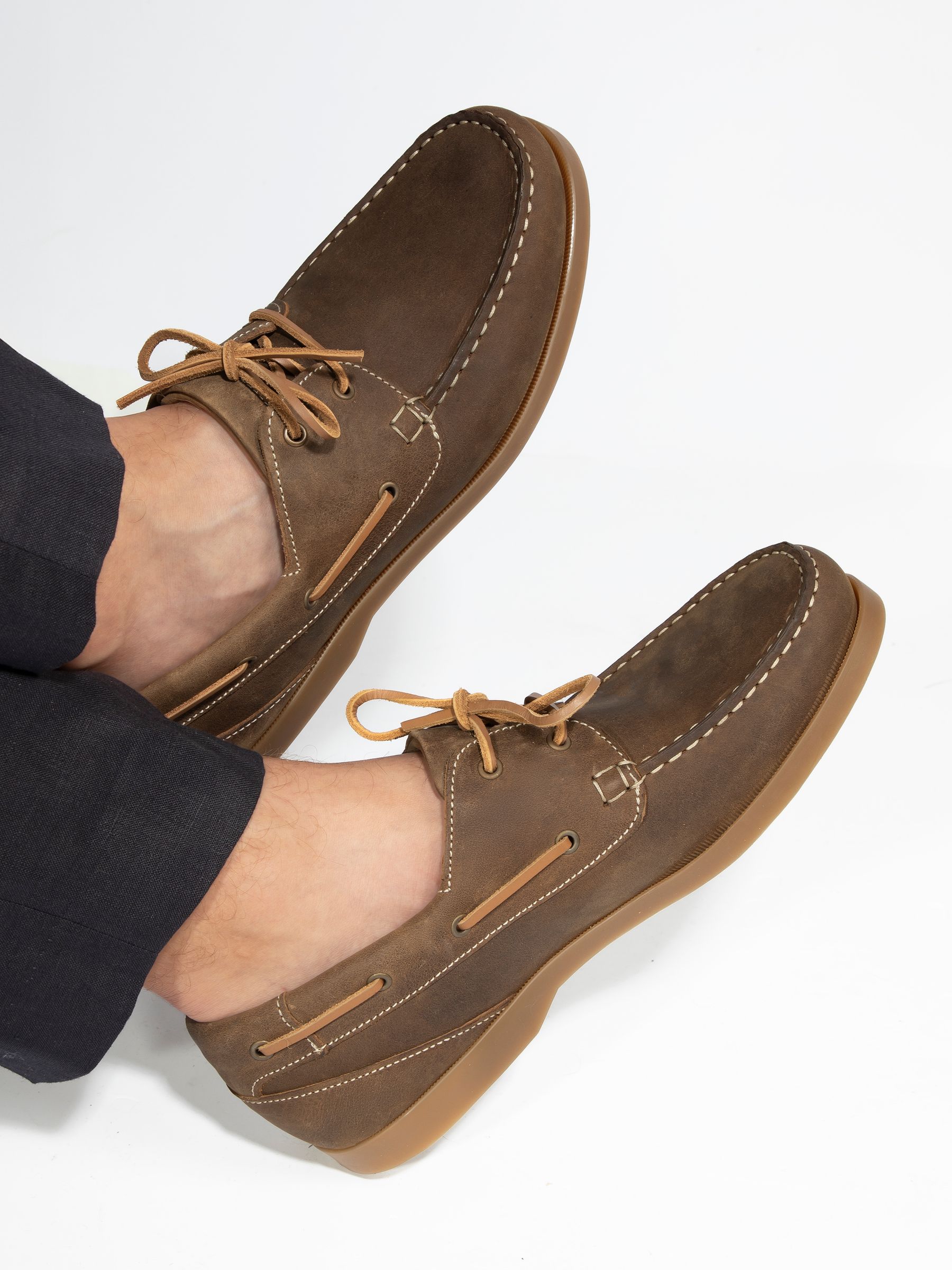 Comprar Tabaco - Ajuste amplo - Sapatos náuticos Jones Bootmaker