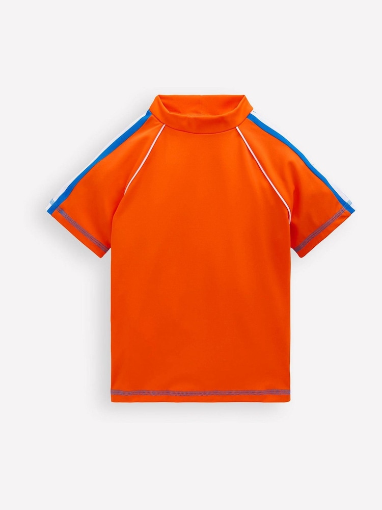 Boden Orange Short Sleeve Rash Vest - Image 1 of 3