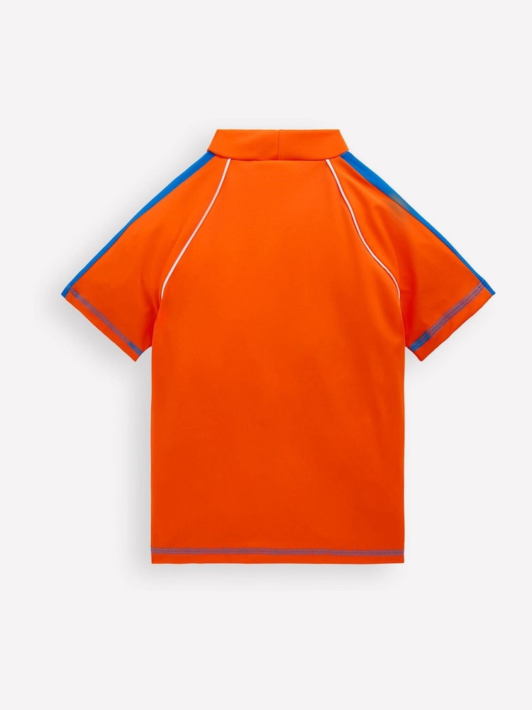 Boden Orange Short Sleeve Rash Vest - Image 2 of 3